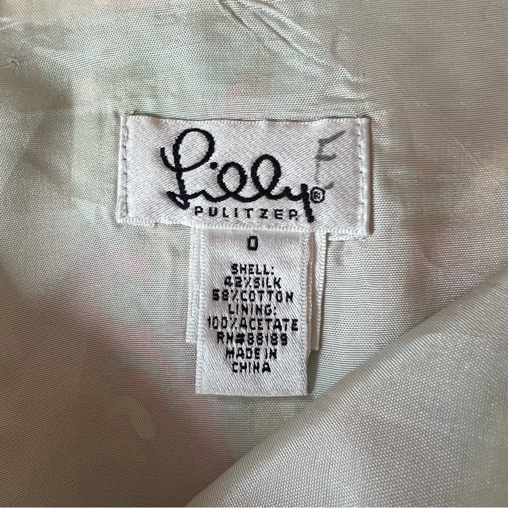 Lily Pulitzer Claire Skirt Printed Taff Style 66184 Silk Cotton Skirt Size 0 - Picture 5 of 6